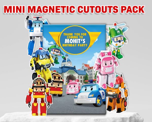 Robo Poli Theme Mini Magnetic Return Gift Pack Supply