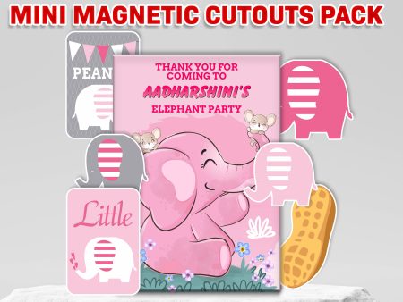 Pink Elephant Theme Mini Magnetic Return Gift Pack For Sale