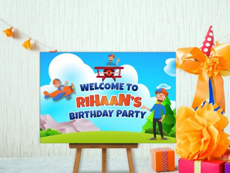 Blippi Theme Customized Welcome Board Supply