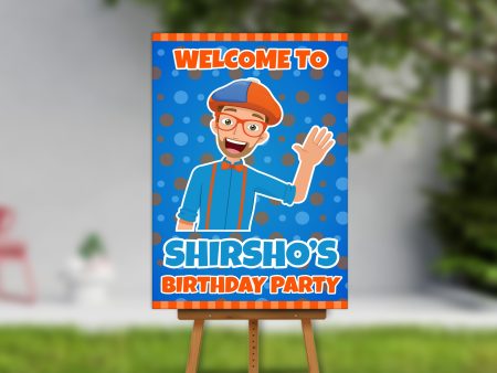 Blippi Theme Welcome Board Sale