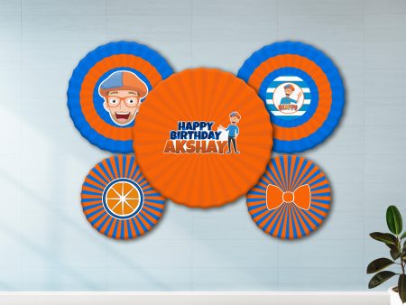 Blippi Theme Paper Fan Supply