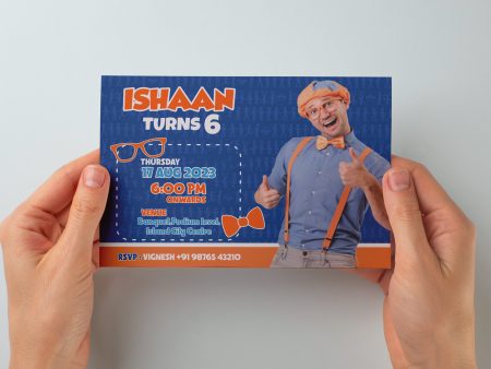 Blippi Theme Cutomized  Invite Online