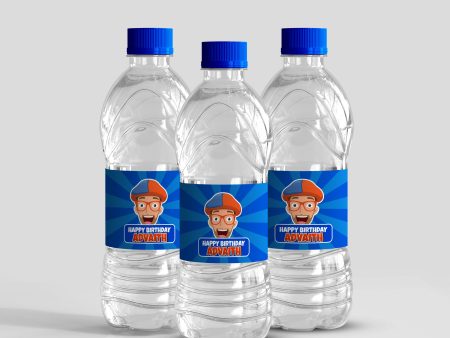 Blippi Theme Water Bottle Sticker Cheap