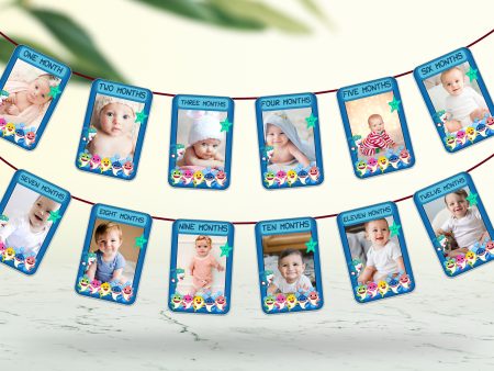 Shark Theme 12 Months Photo Banner Cheap