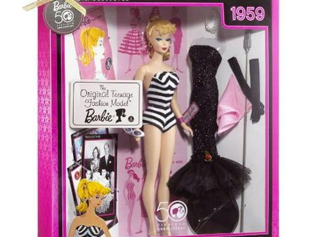 BARBIE 1959 - MATTEL 50TH ANN (HEAVILY DAMAGED BOX)(AS IS) Online now